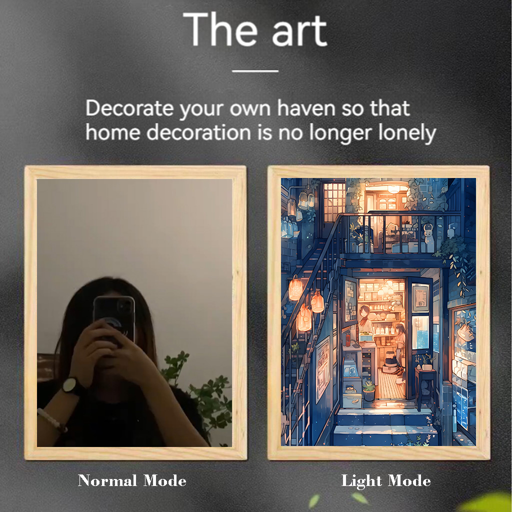 Customized Light Painting | 8-inch / A4 | Mirror Style or Line Art Style | USB Cable | 3 Light Modes - Image 3